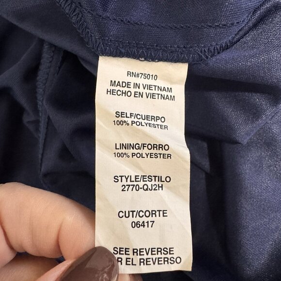 Vintage Y2K NEW City Triangles Maxi Dress L Diamond Blue White Gold Boho Beach - Picture 10 of 12